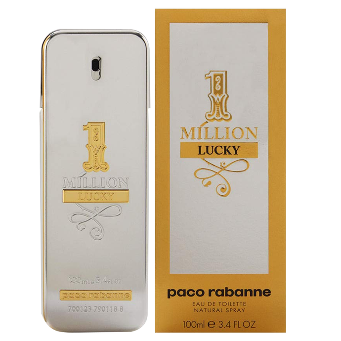 1  Million Lucky for Men by Paco Rabanne Eau de Toilette Spray 3.4