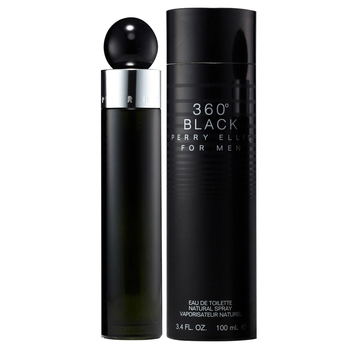 360 Black For Men By Perry Ellis Eau de Toilette Spray 3.4 oz