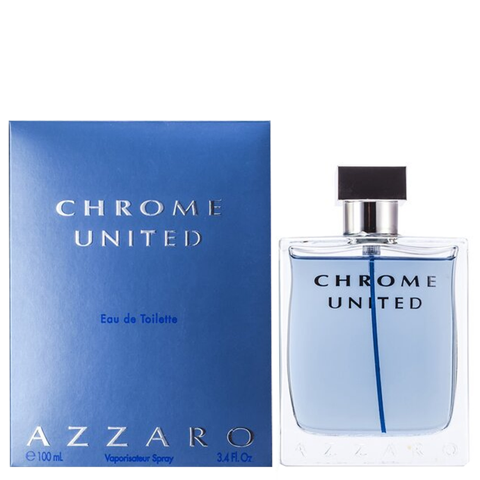 Chrome United For Men By Azzaro Eau de Toilette Spray 3.4 oz