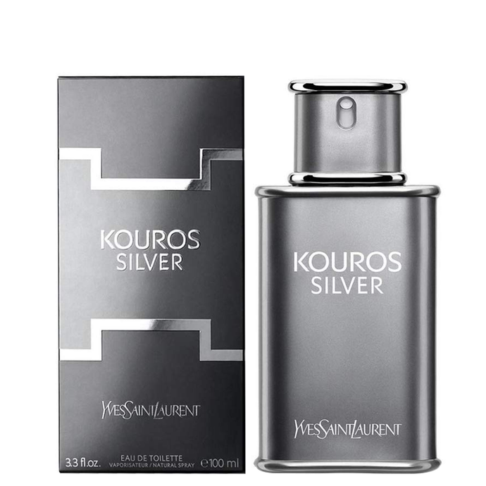 Kouros Silver For Men By Yves Saint Laurent YSL  Eau De Toilette Spray 3.4 oz