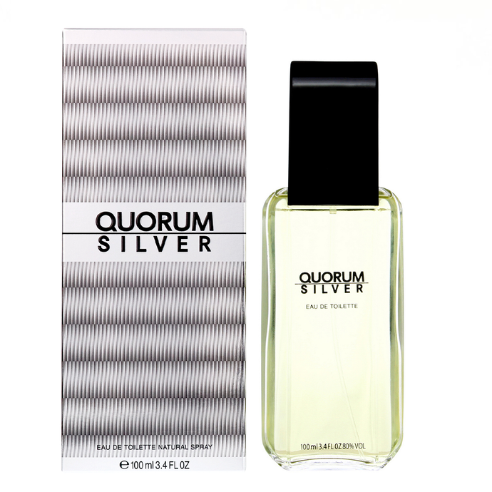 Quorum Silver For Men By Antonio Puig Eau De Toilette Spray 3.4 oz