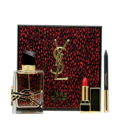 Libre For Women By Yves Saint Laurent Eau de Parfum Spray 1.6 oz Gift Set 3 pcs-Perfume Plus Outlet